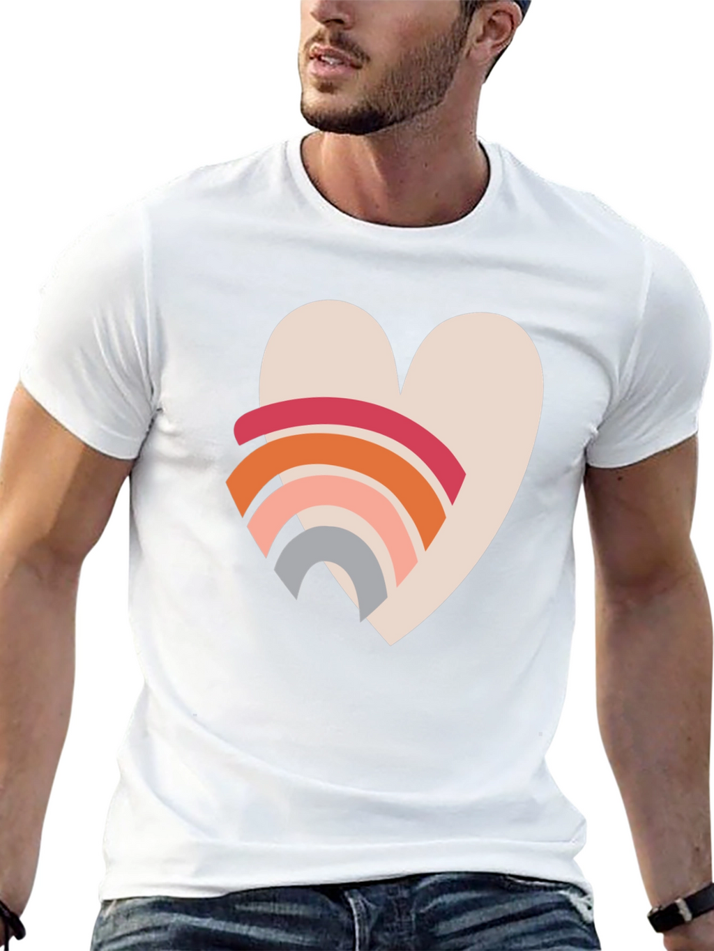 Heart Rainbow Graphic Tee