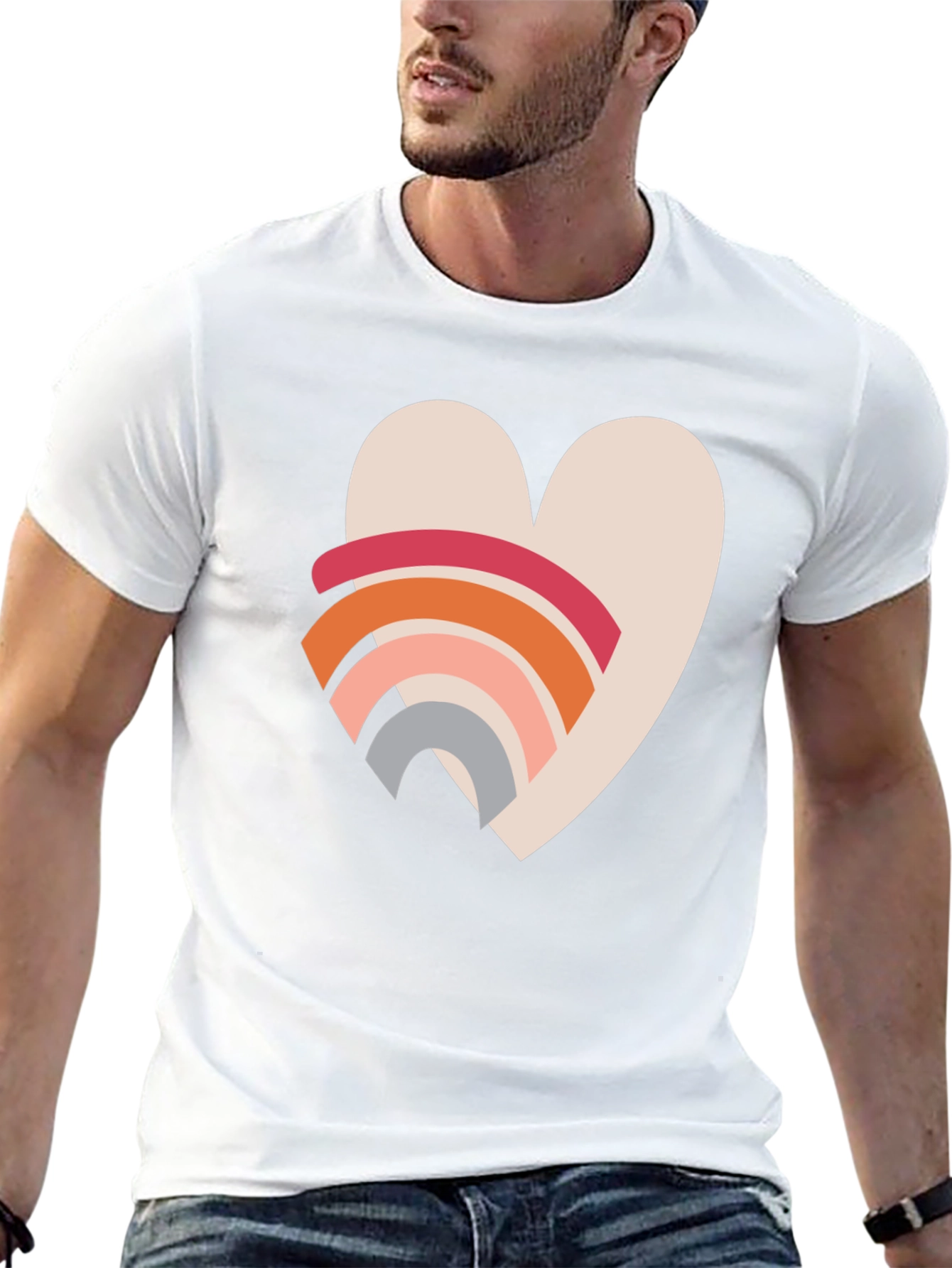Heart Rainbow Graphic Tee