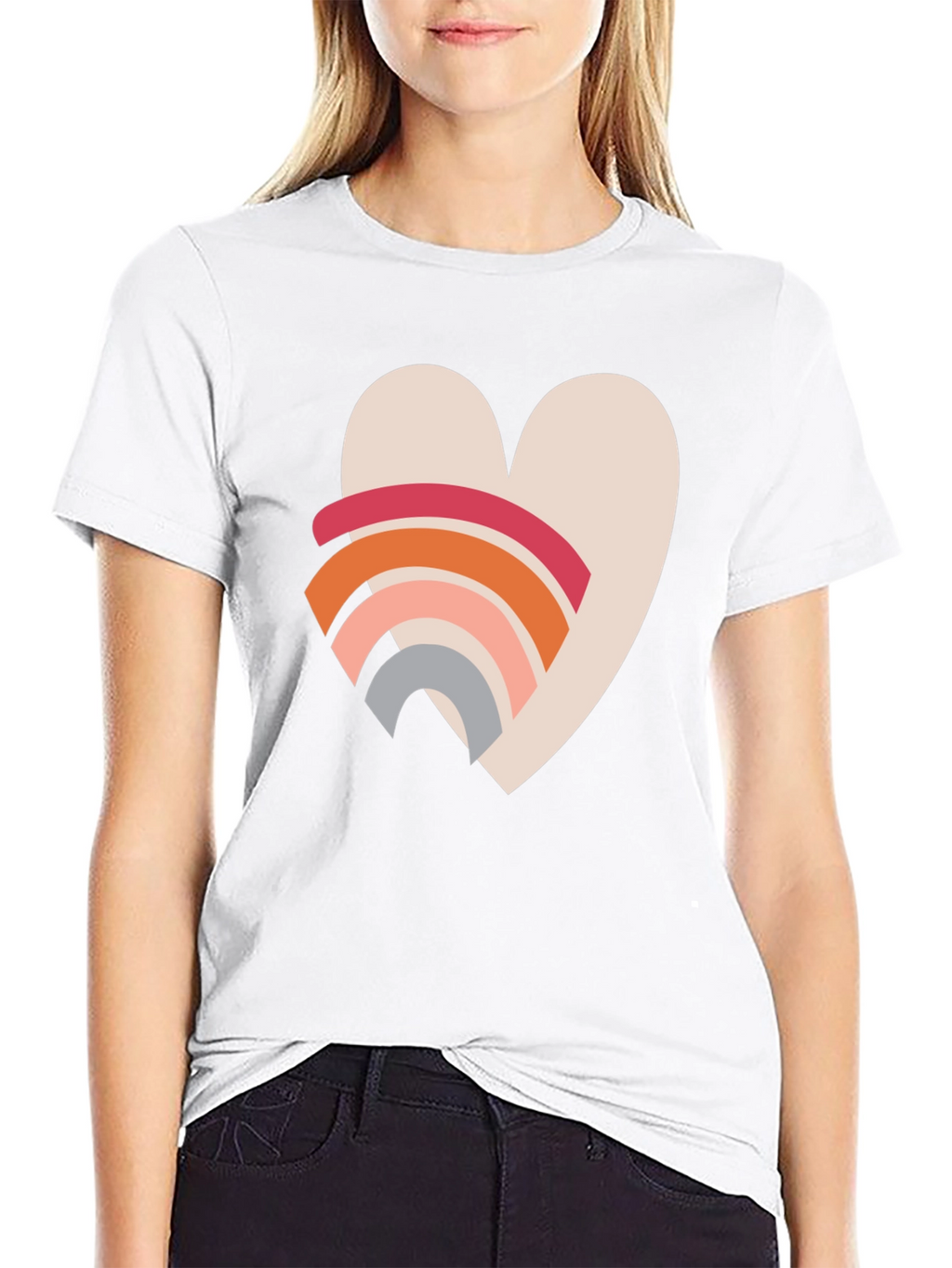 Heart Rainbow Graphic Tee
