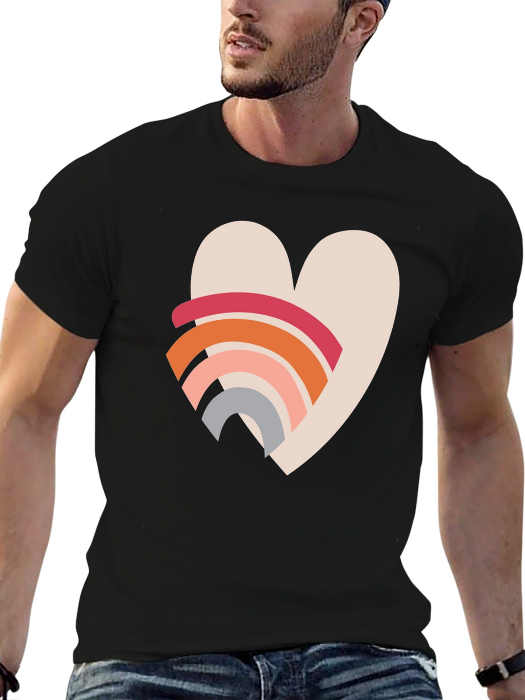 Heart Rainbow Graphic Tee