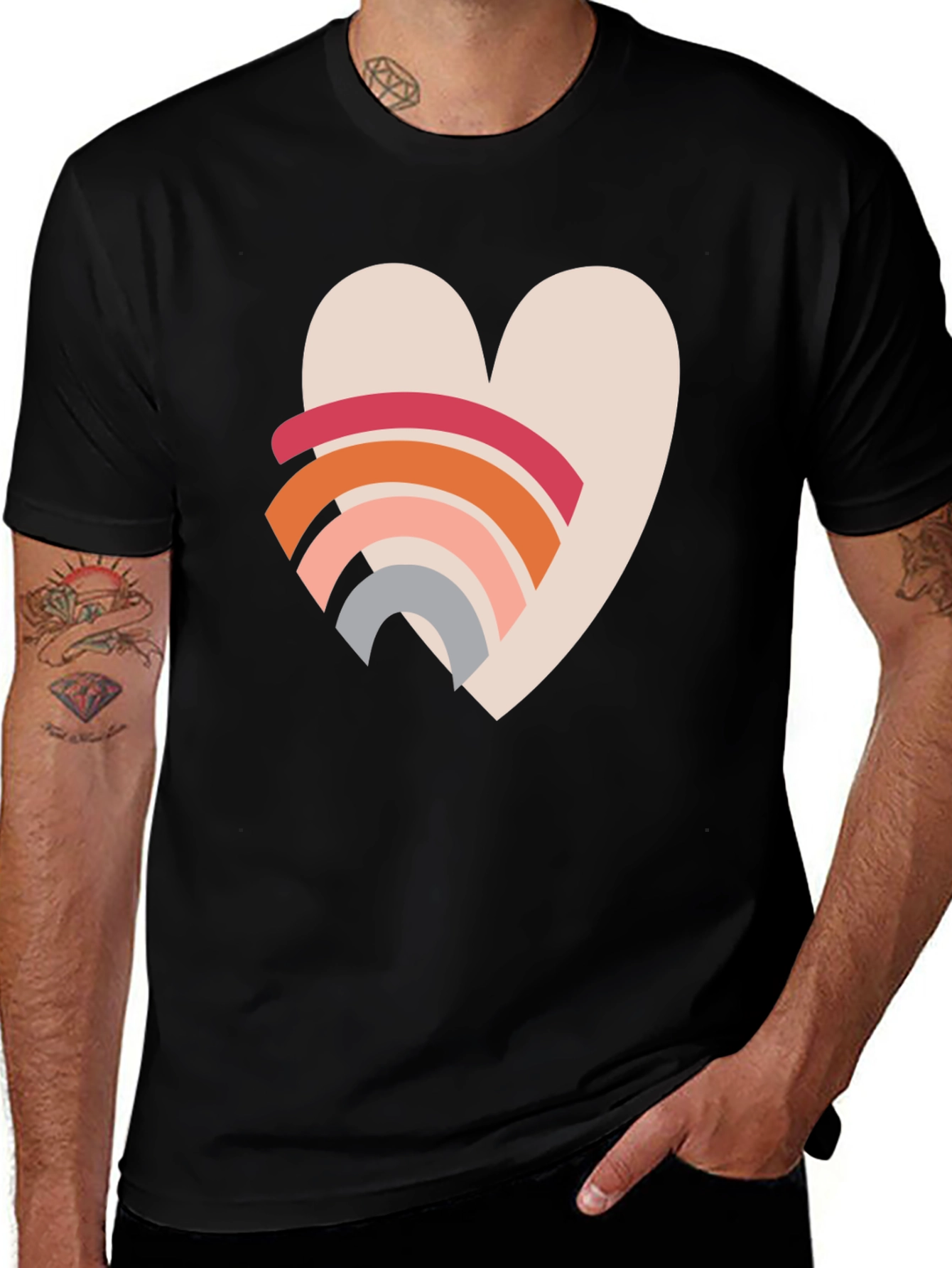 Heart Rainbow Graphic Tee
