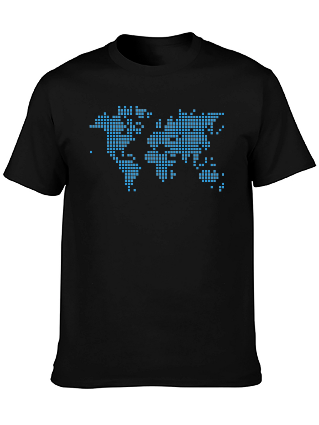 Pixel World Map Graphic T-Shirt