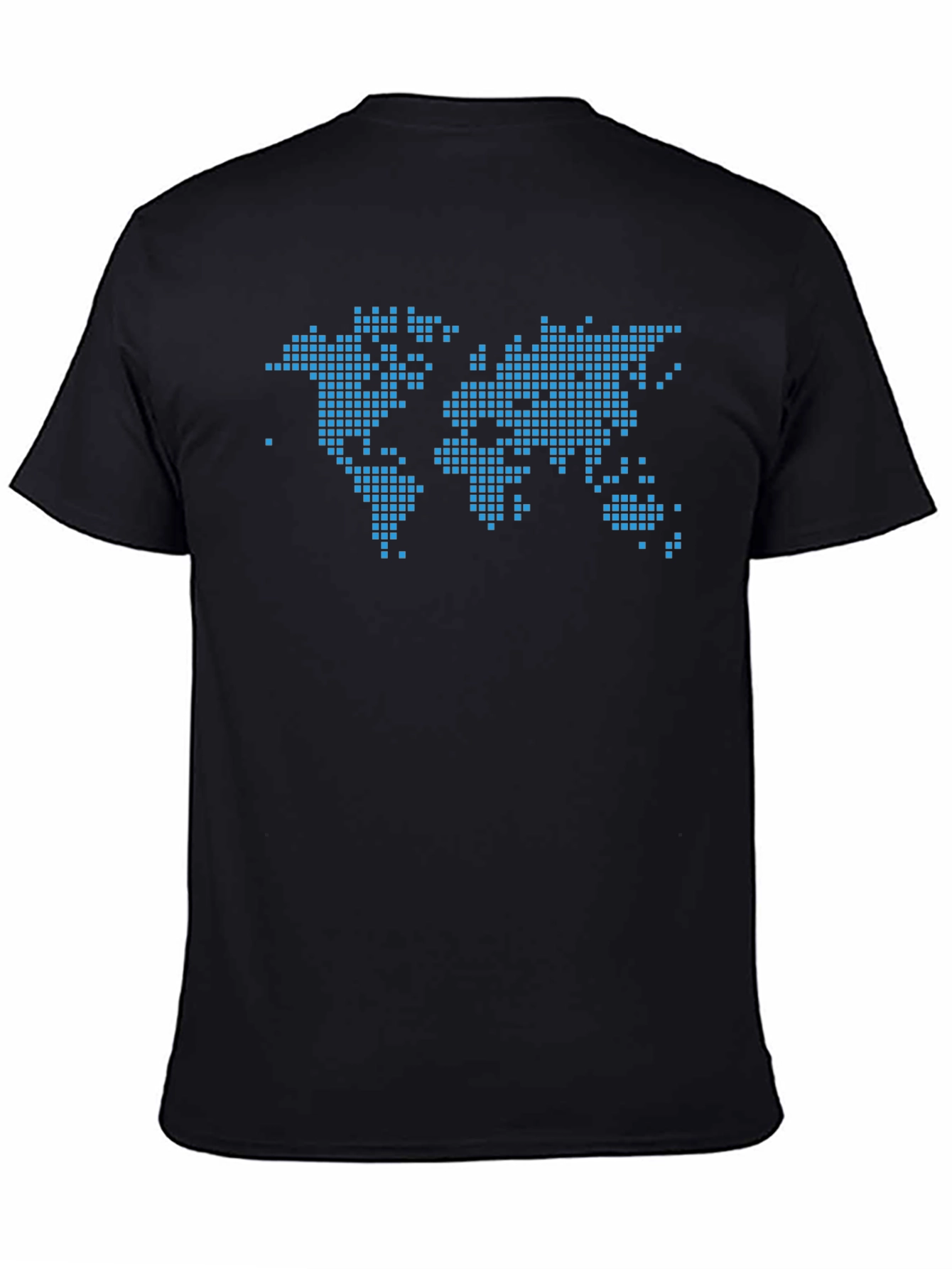 Pixel World Map Graphic T-Shirt