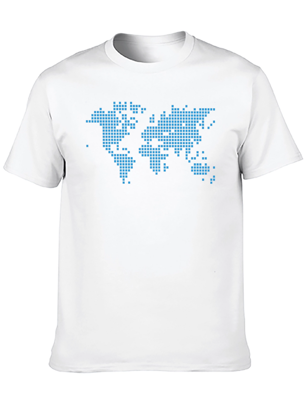 Pixel World Map Graphic T-Shirt