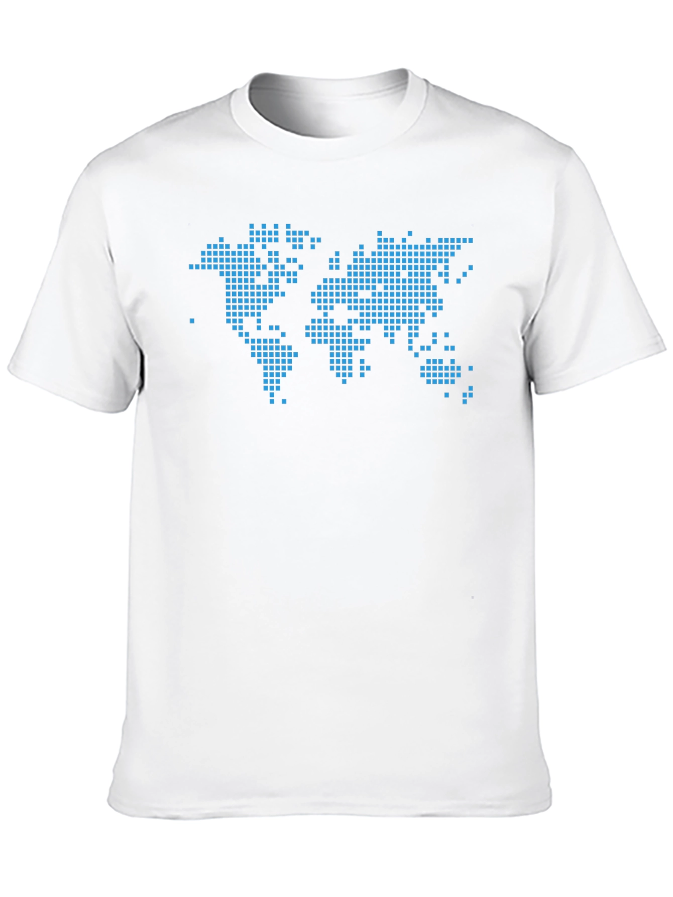 Pixel World Map Graphic T-Shirt