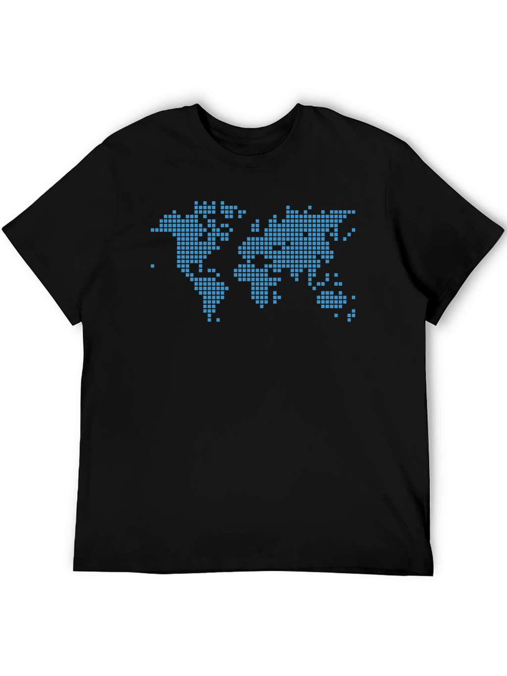 Pixel World Map Graphic T-Shirt