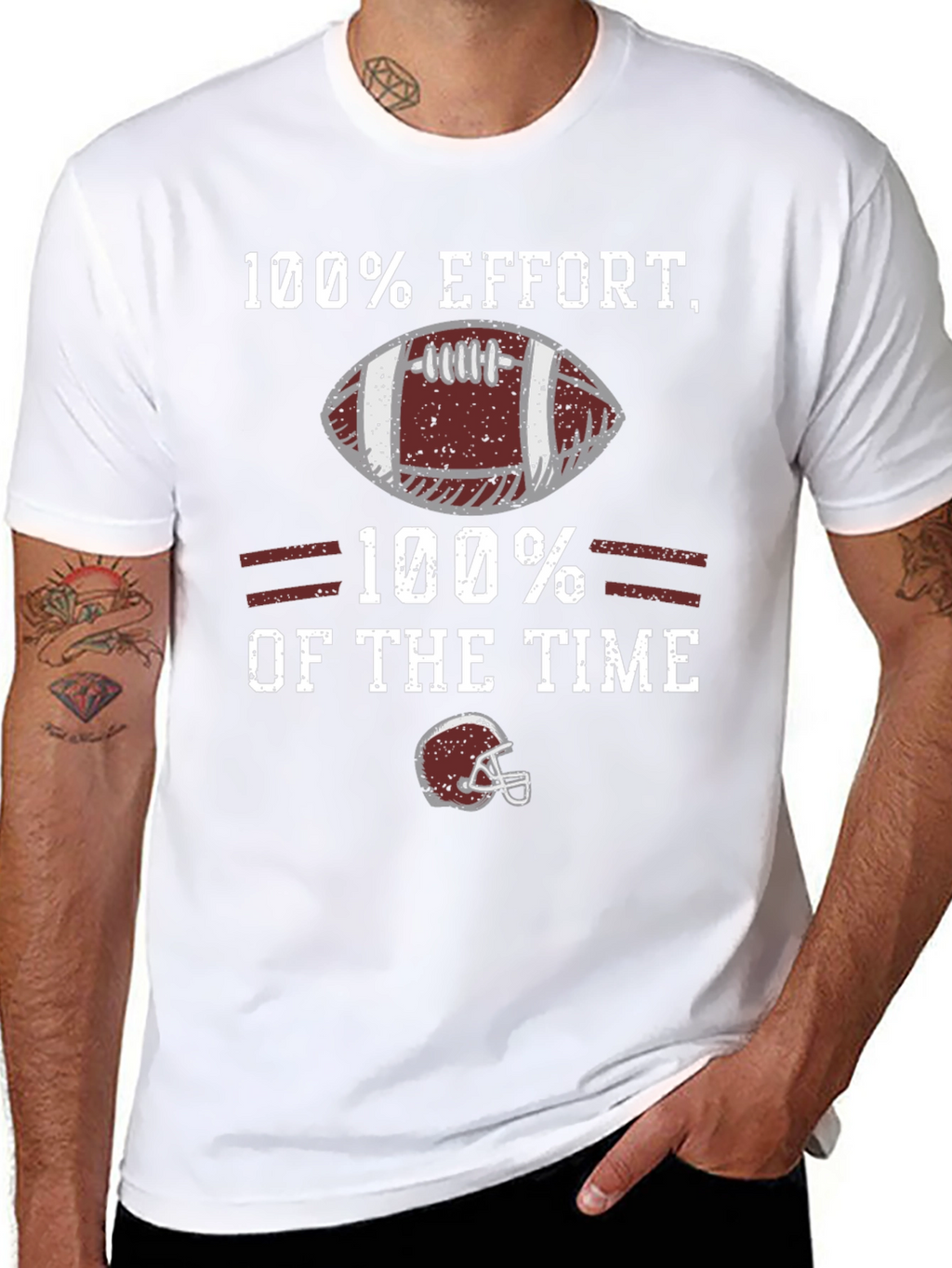 100% Effort Football Graphic T-Shirt