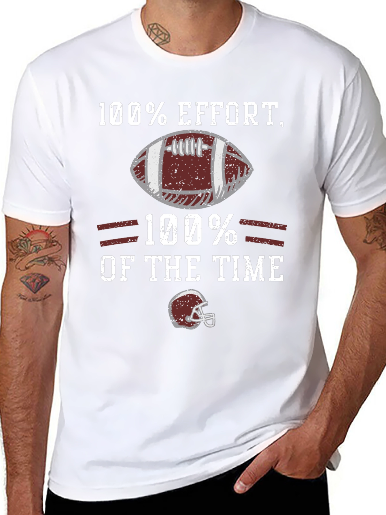 100% Effort Football Graphic T-Shirt
