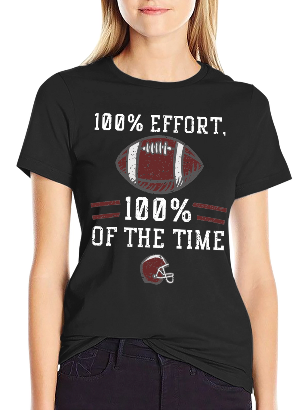 100% Effort Football Graphic T-Shirt