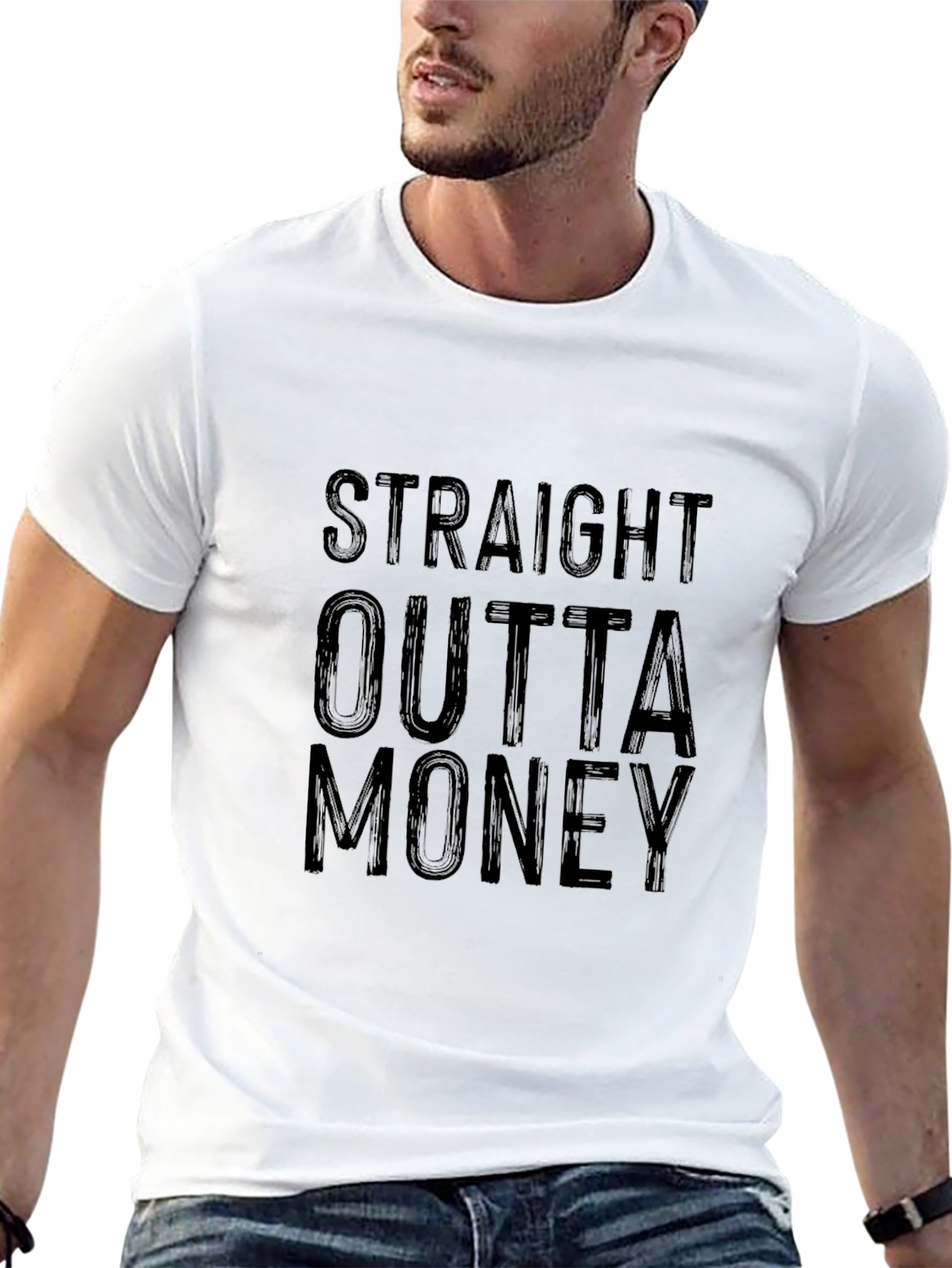 Straight Outta Money Graphic T-Shirt - Unisex Black Tee