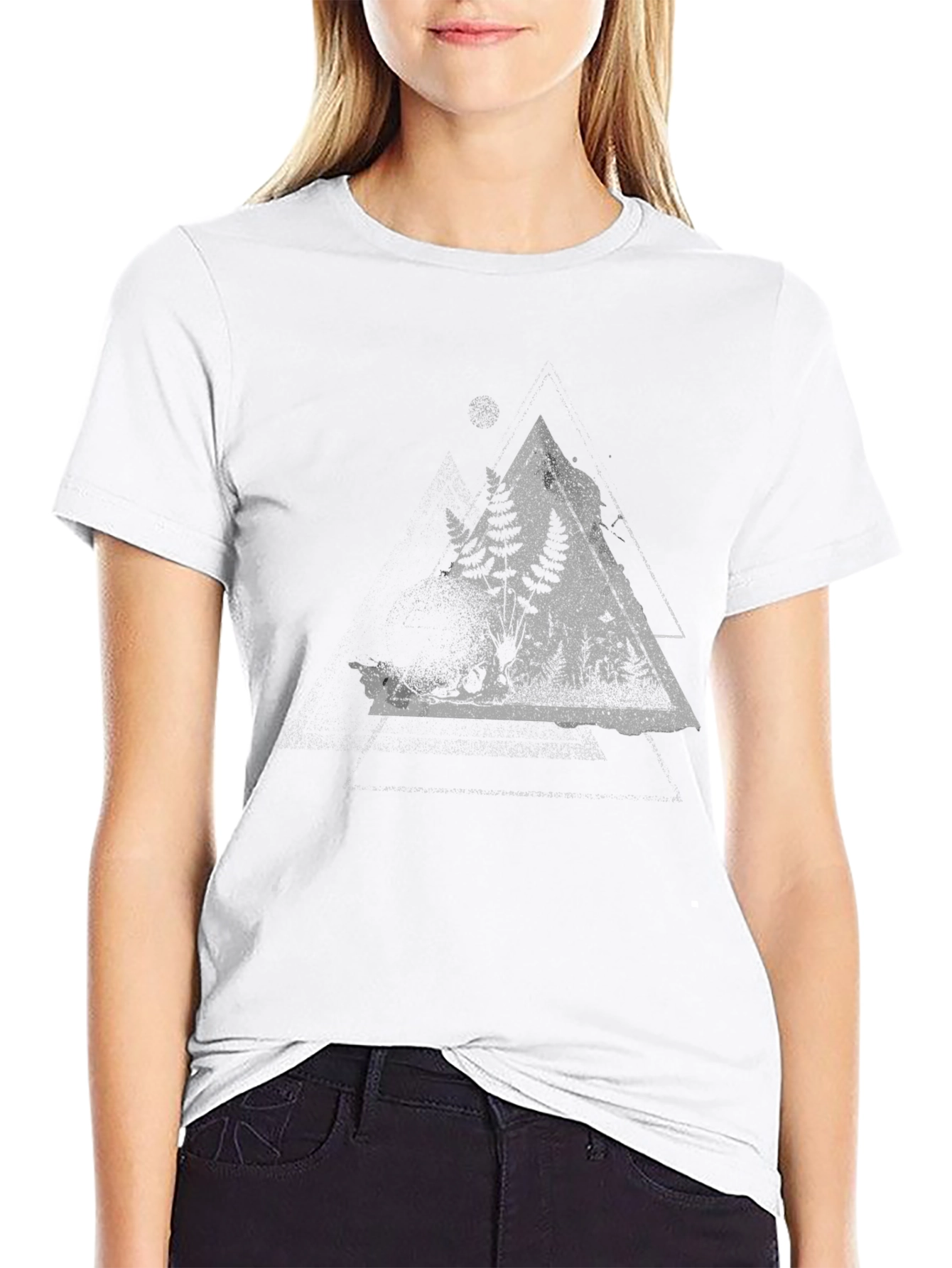Nature Triangle Graphic Tee - Black