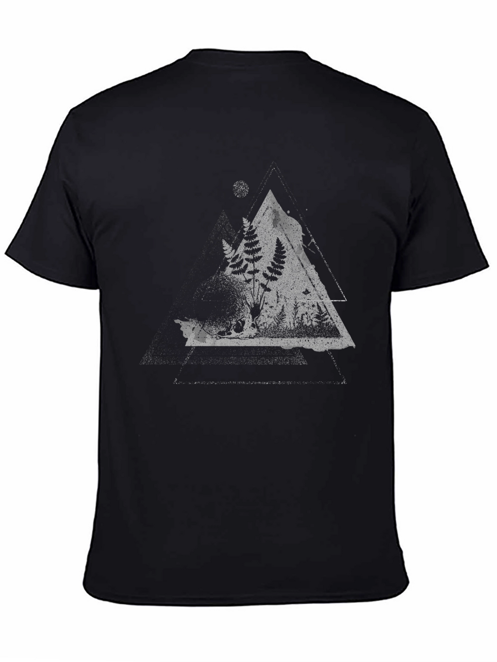 Nature Triangle Graphic Tee - Black
