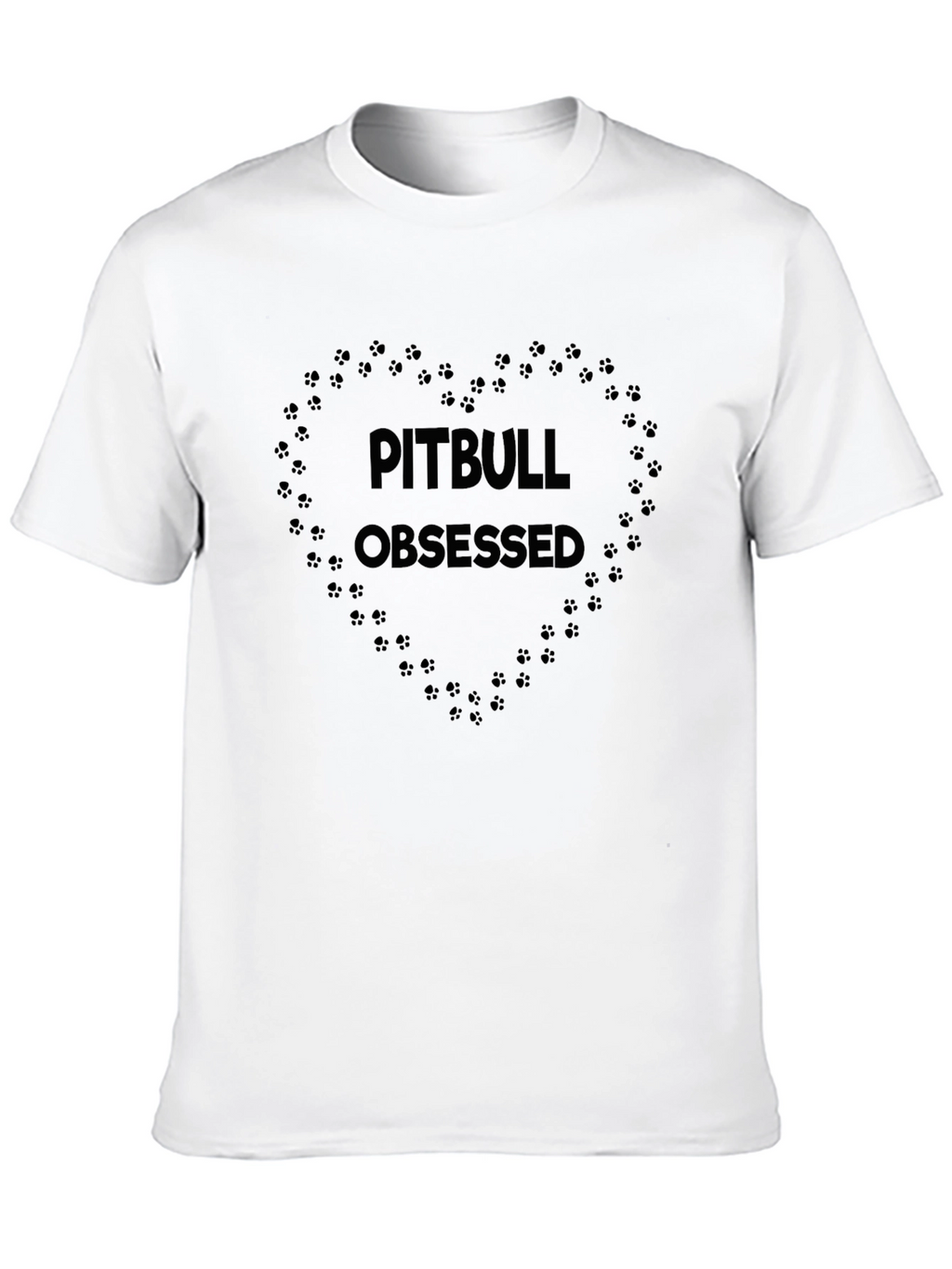 Pitbull Obsessed Black Cotton T-Shirt