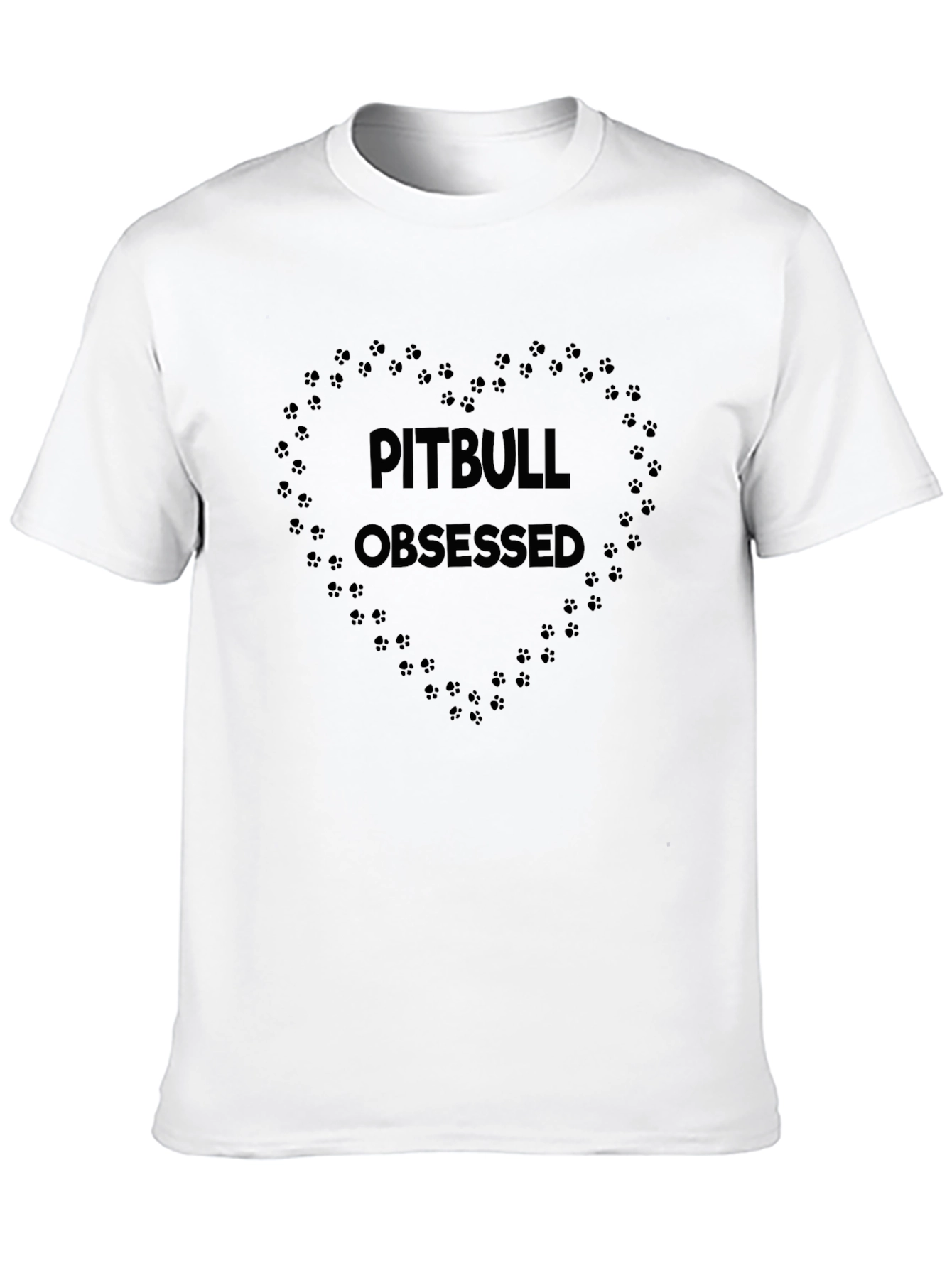 Pitbull Obsessed Black Cotton T-Shirt