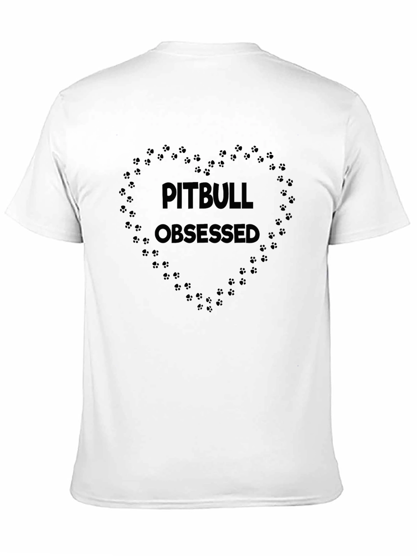 Pitbull Obsessed Black Cotton T-Shirt