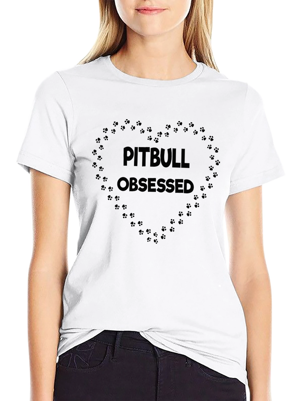 Pitbull Obsessed Black Cotton T-Shirt