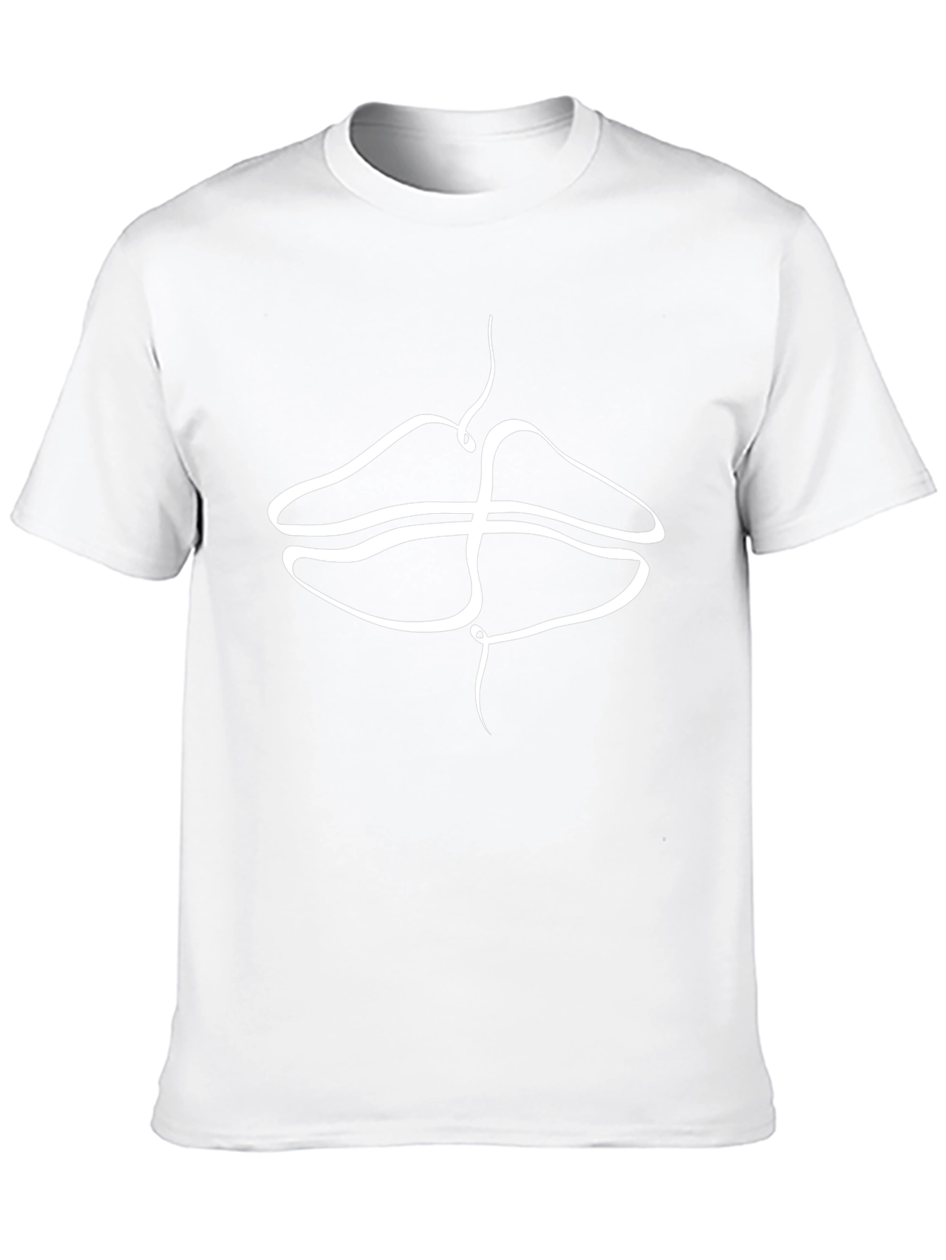 Abstract Lips Graphic Black T-Shirt