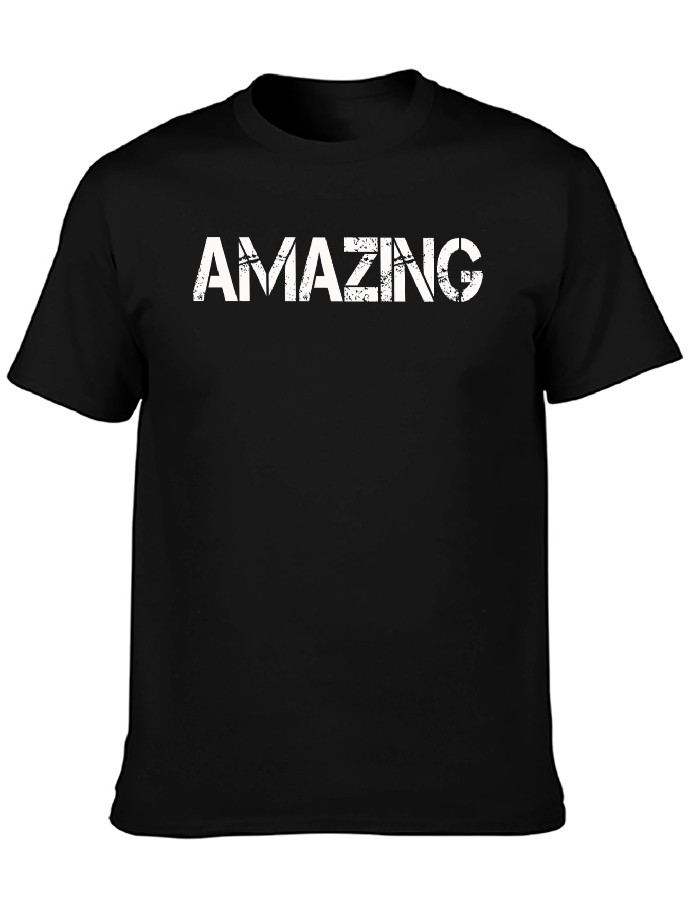 Amazing Graphic Print T-Shirt - Black
