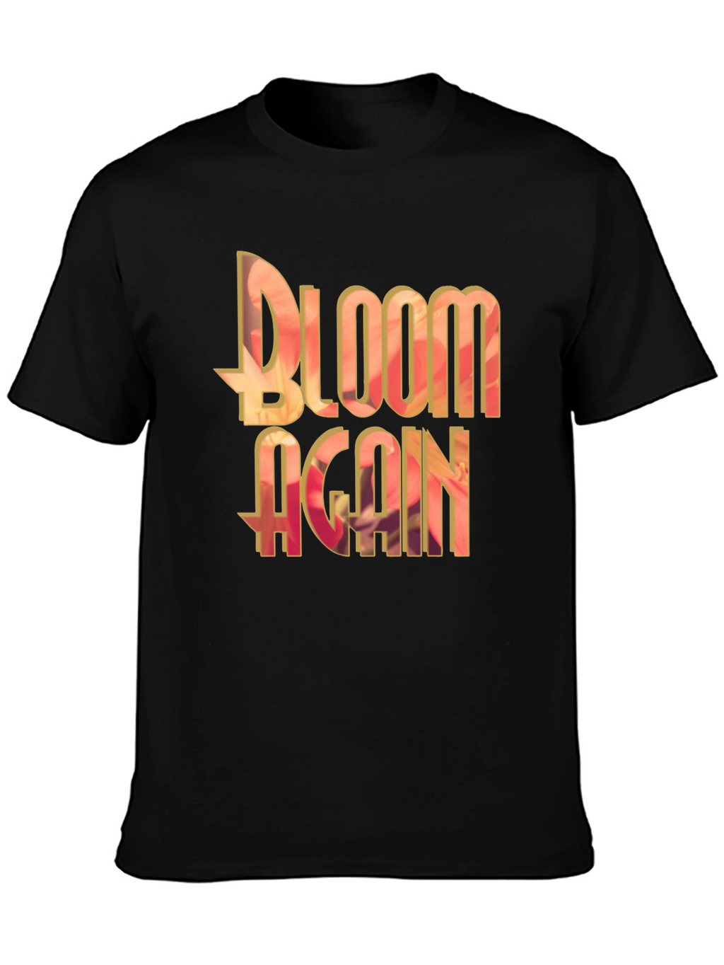 Bloom Again Graphic Black T-Shirt