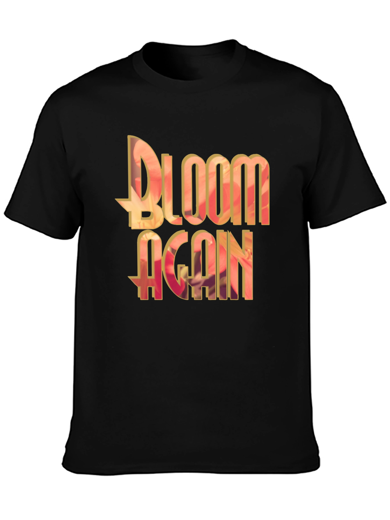 Bloom Again Graphic Black T-Shirt