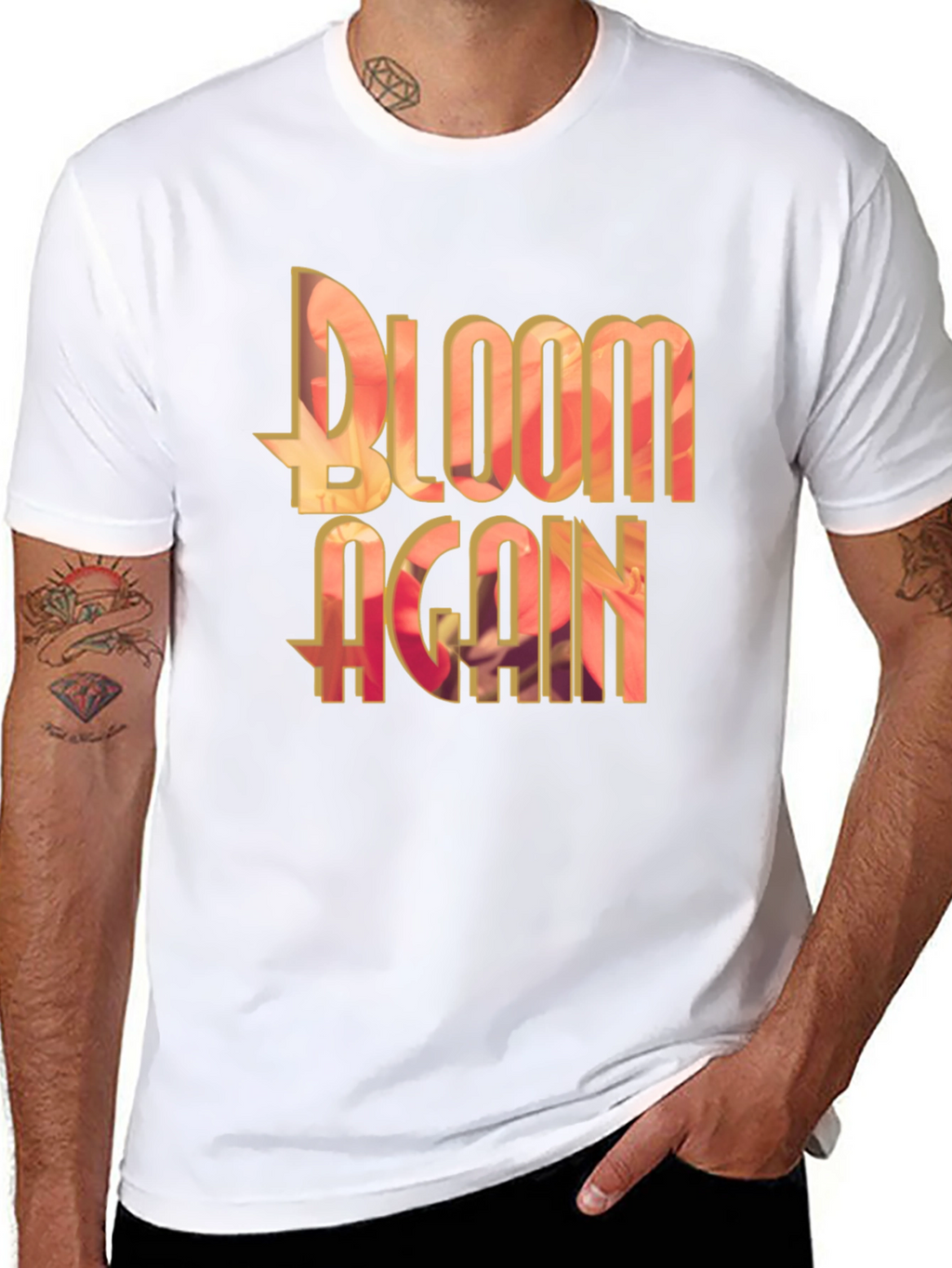 Bloom Again Graphic Black T-Shirt