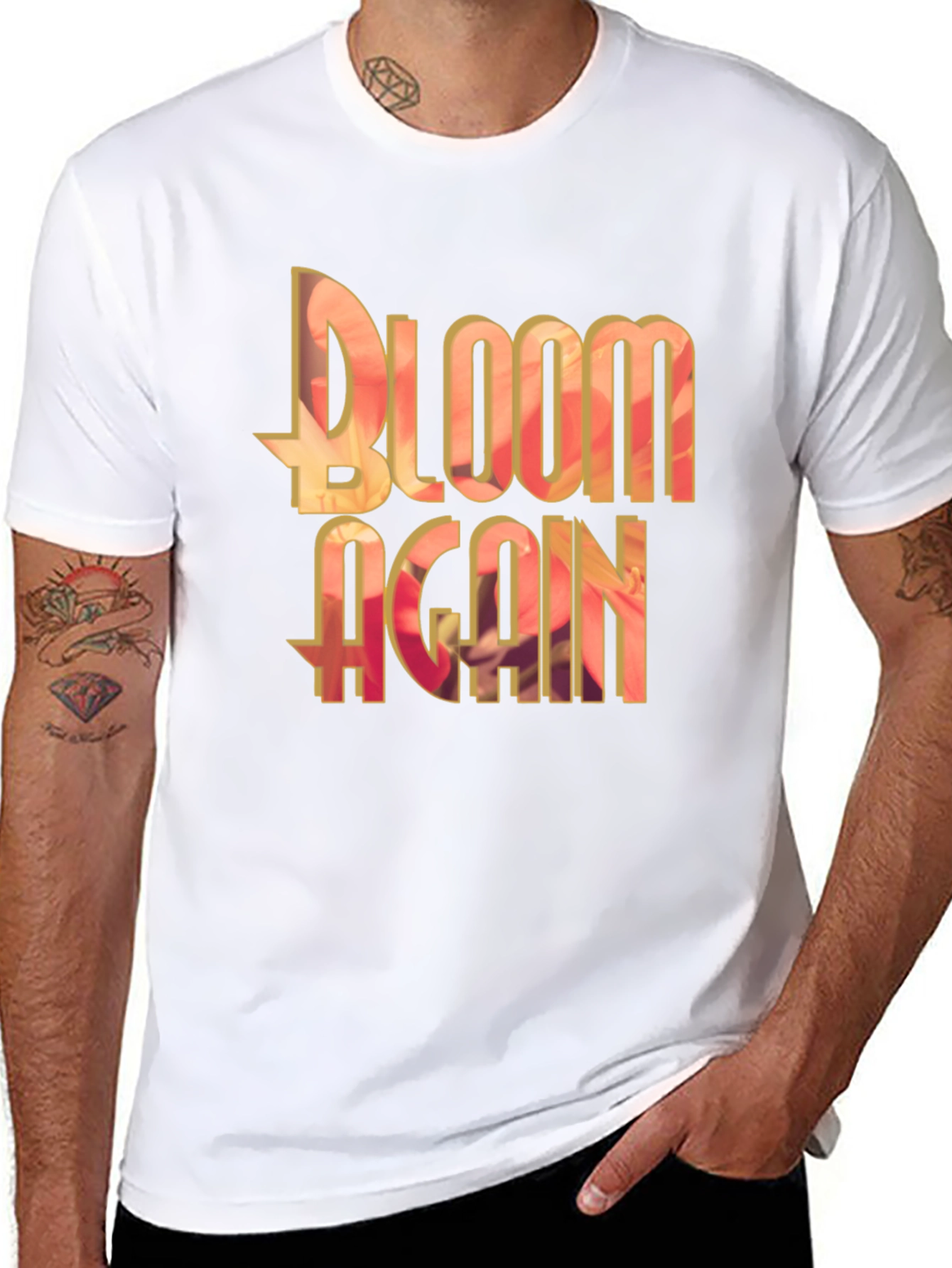 Bloom Again Graphic Black T-Shirt