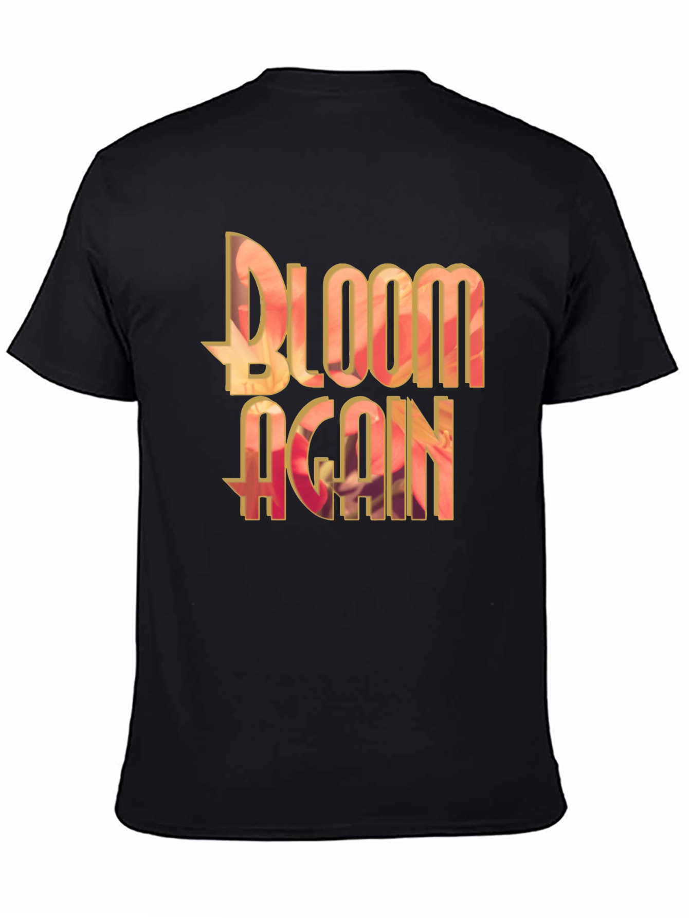 Bloom Again Graphic Black T-Shirt