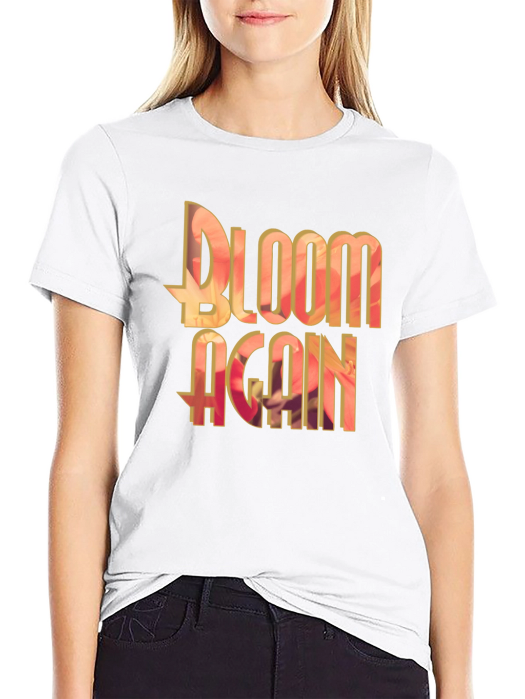 Bloom Again Graphic Black T-Shirt