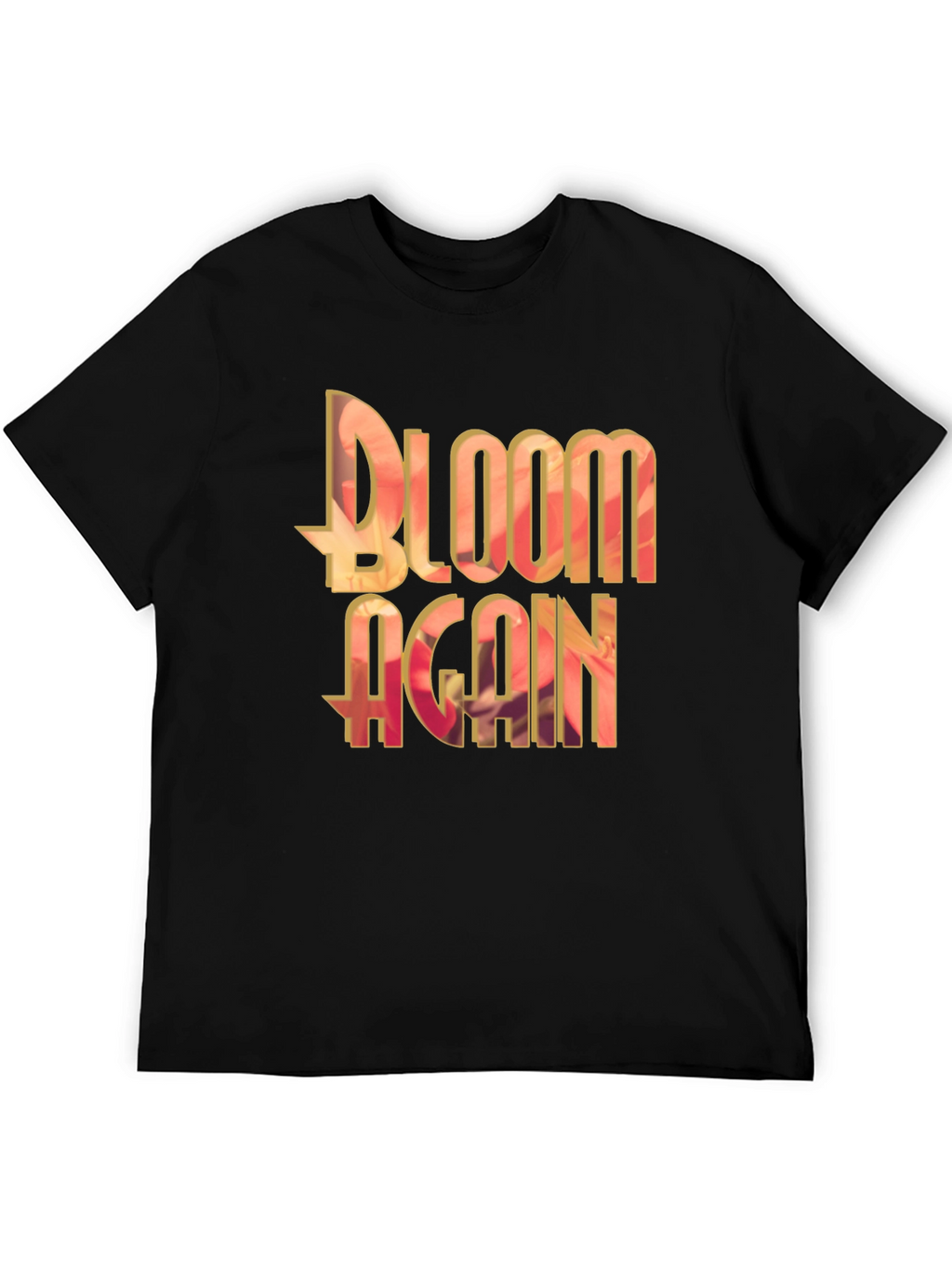 Bloom Again Graphic Black T-Shirt