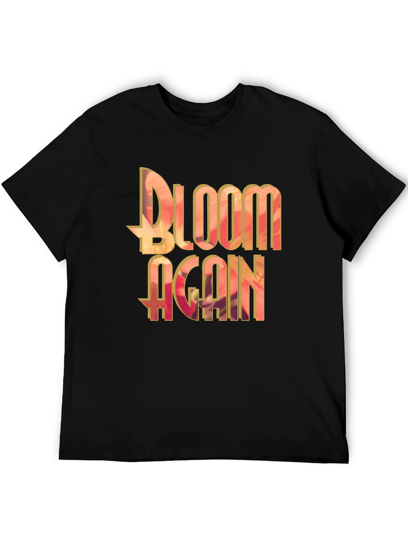 Bloom Again Graphic Black T-Shirt