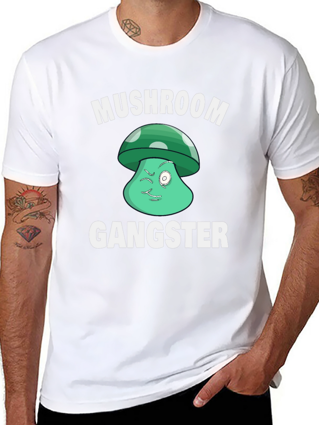Mushroom Gangster Graphic T-Shirt