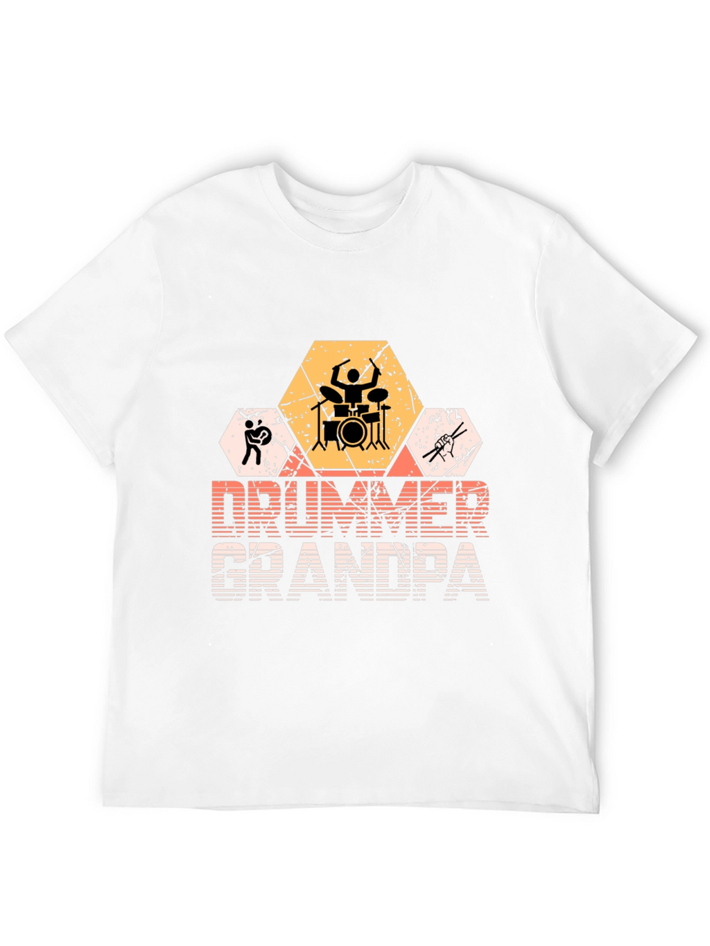 Drummer Grandpa Graphic T-Shirt - Musician Gift