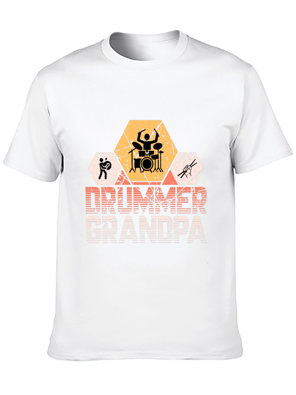 Drummer Grandpa Graphic T-Shirt - Musician Gift