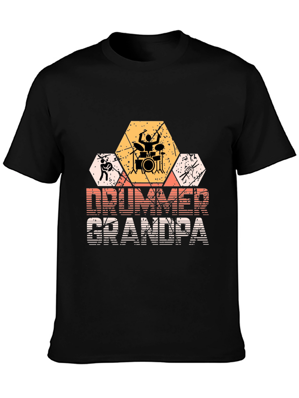 Drummer Grandpa Graphic T-Shirt - Musician Gift