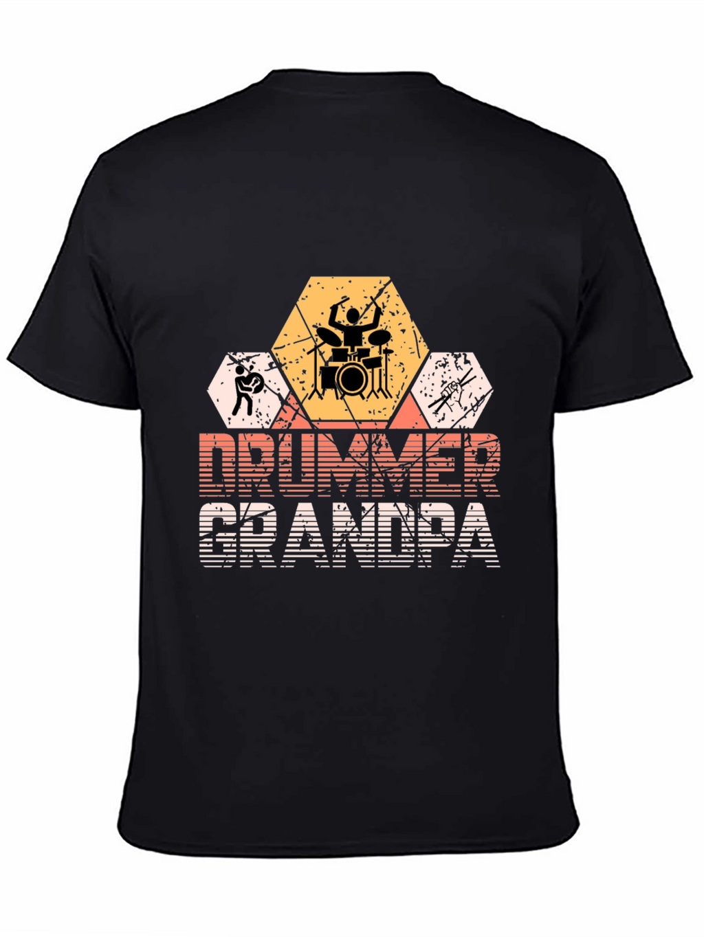 Drummer Grandpa Graphic T-Shirt - Musician Gift