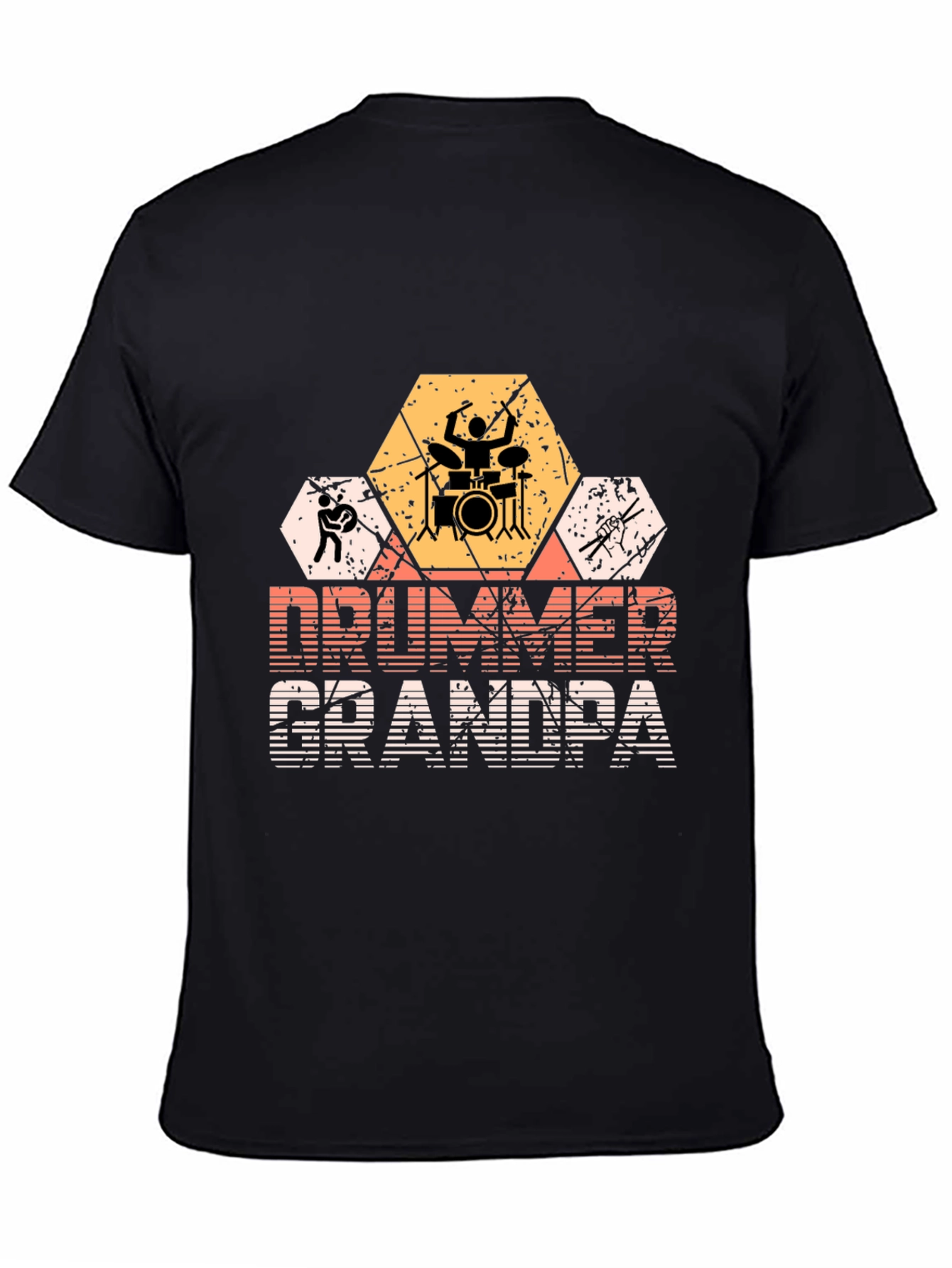 Drummer Grandpa Graphic T-Shirt - Musician Gift