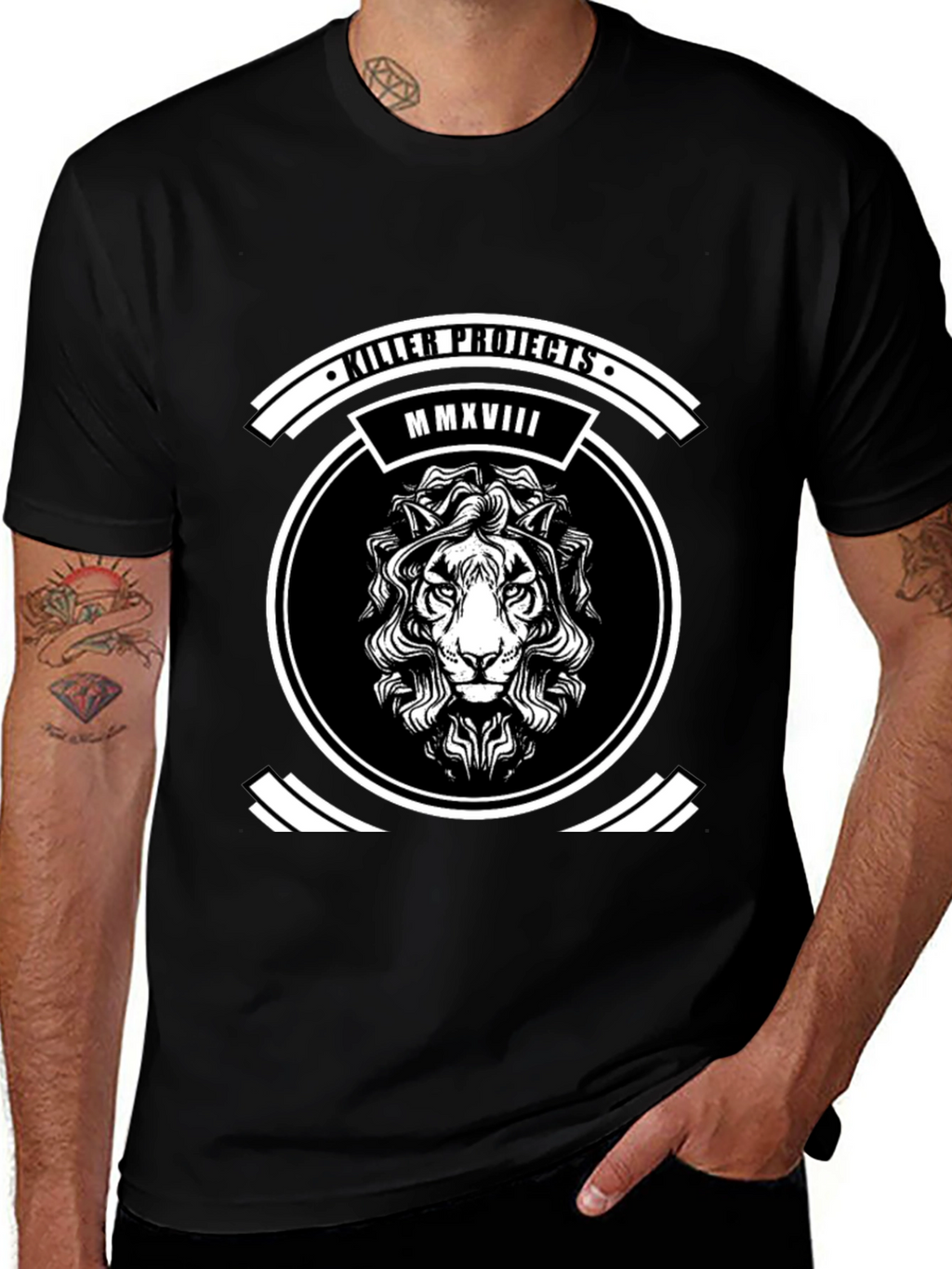 Killer Projects Lion Graphic Tee - Black