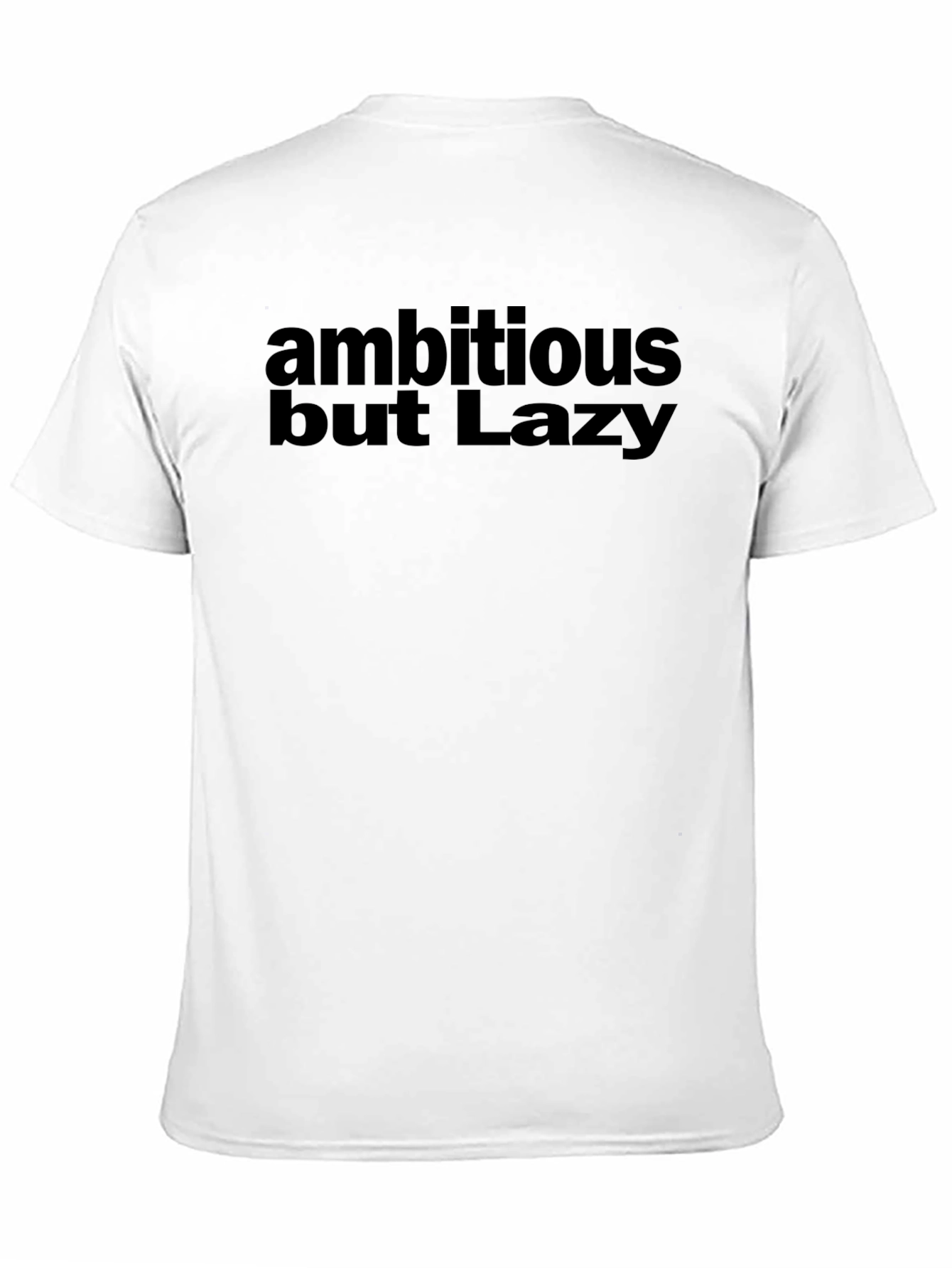 Ambitious But Lazy Graphic Tee - Black