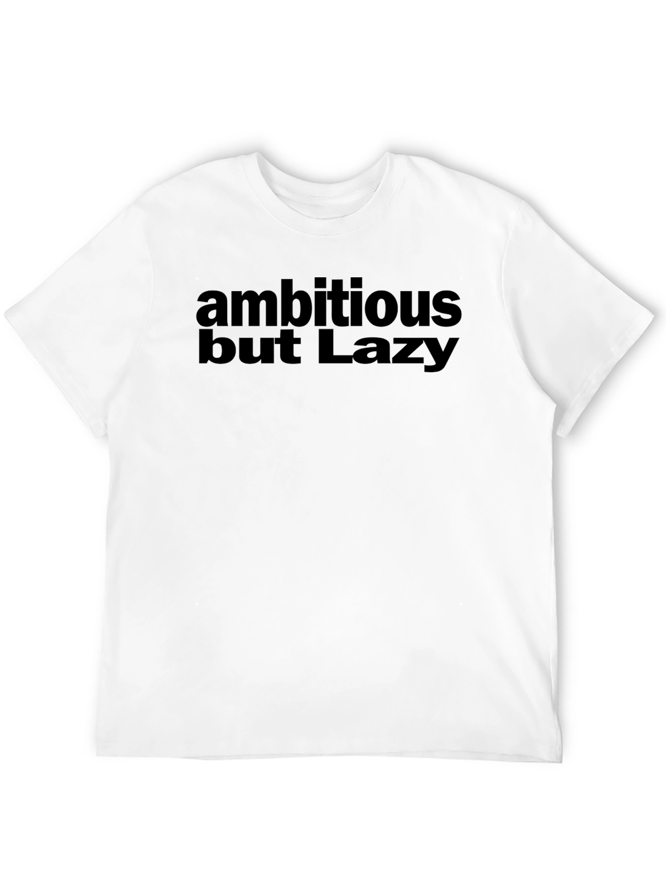 Ambitious But Lazy Graphic Tee - Black