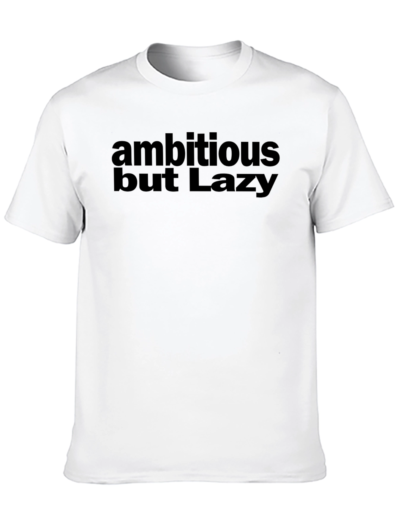 Ambitious But Lazy Graphic Tee - Black