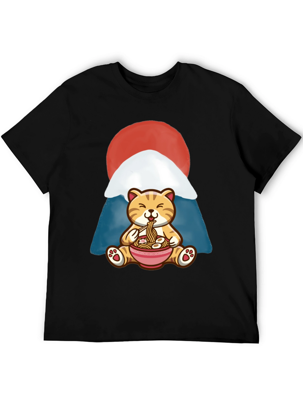 Cute Cat Ramen Bowl T-Shirt