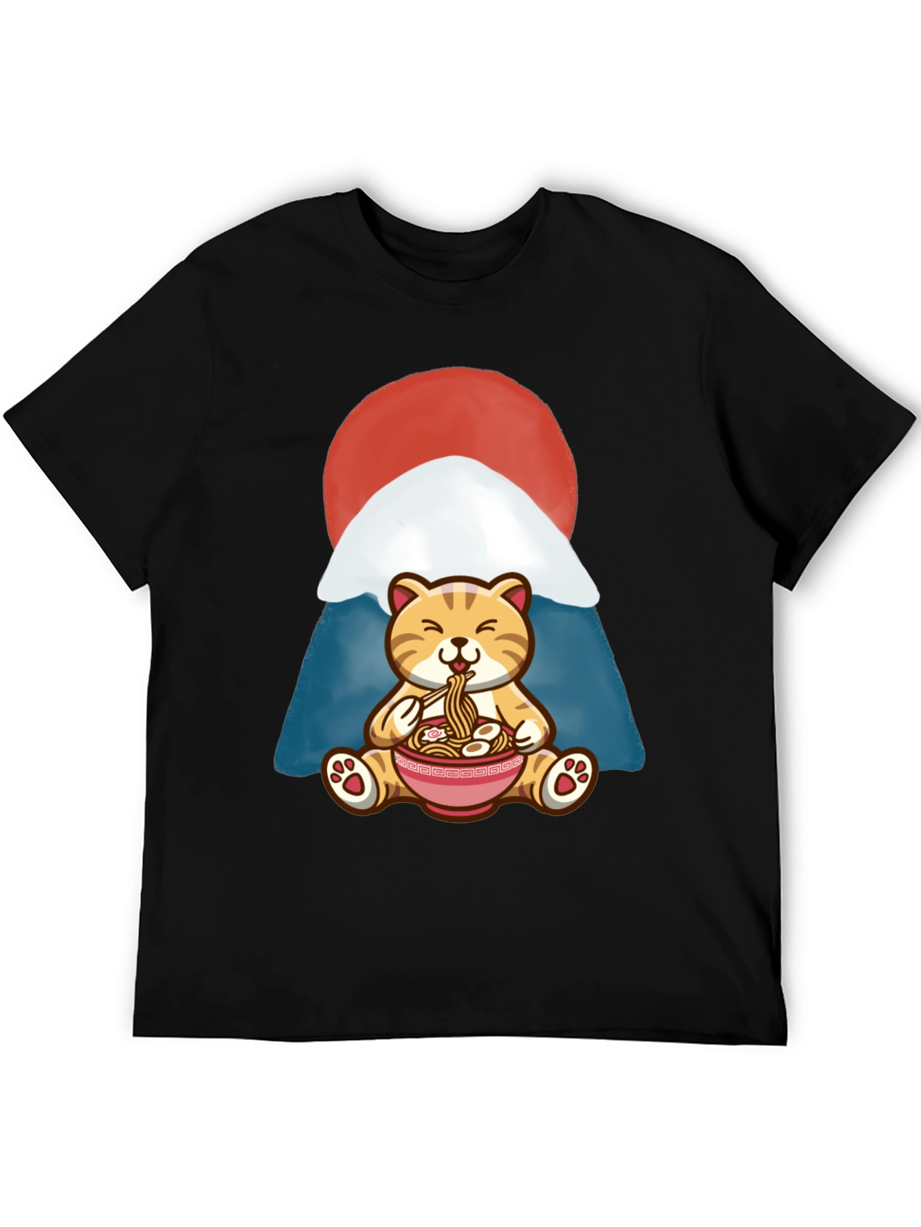 Cute Cat Ramen Bowl T-Shirt
