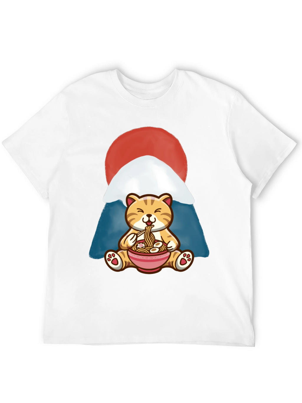 Cute Cat Ramen Bowl T-Shirt