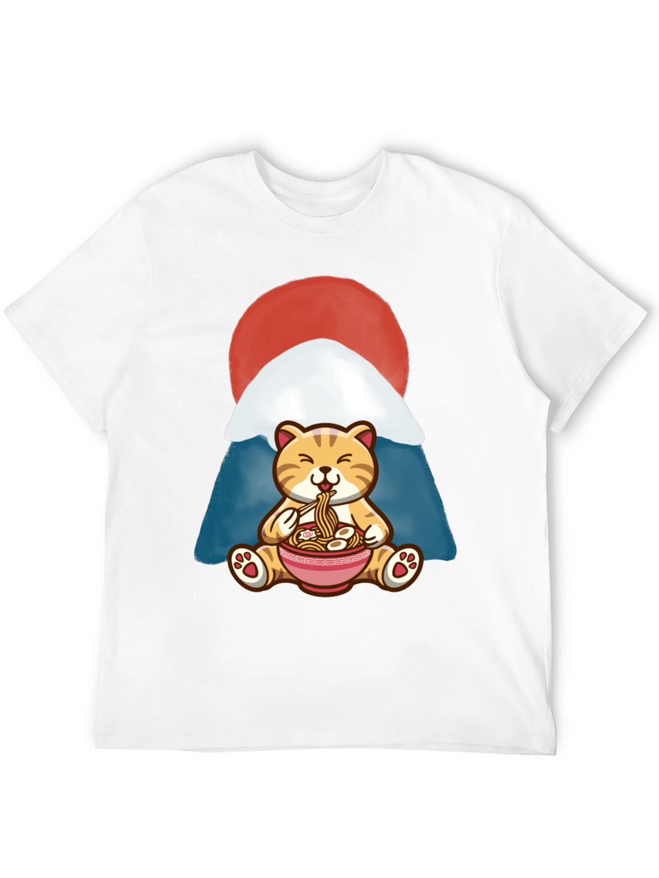 Cute Cat Ramen Bowl T-Shirt