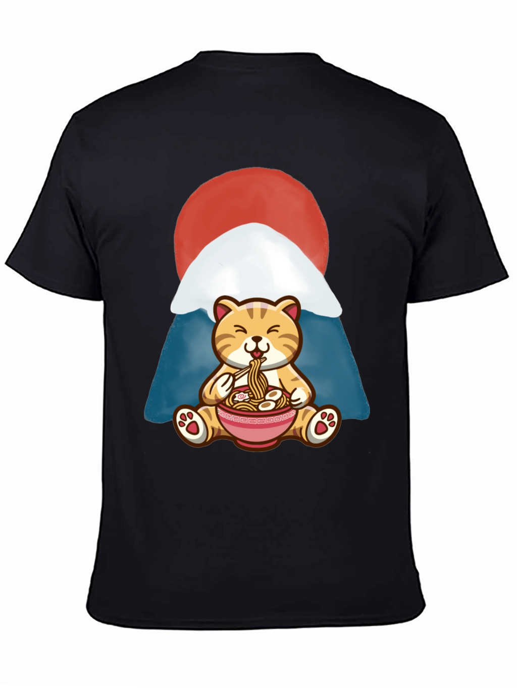 Cute Cat Ramen Bowl T-Shirt