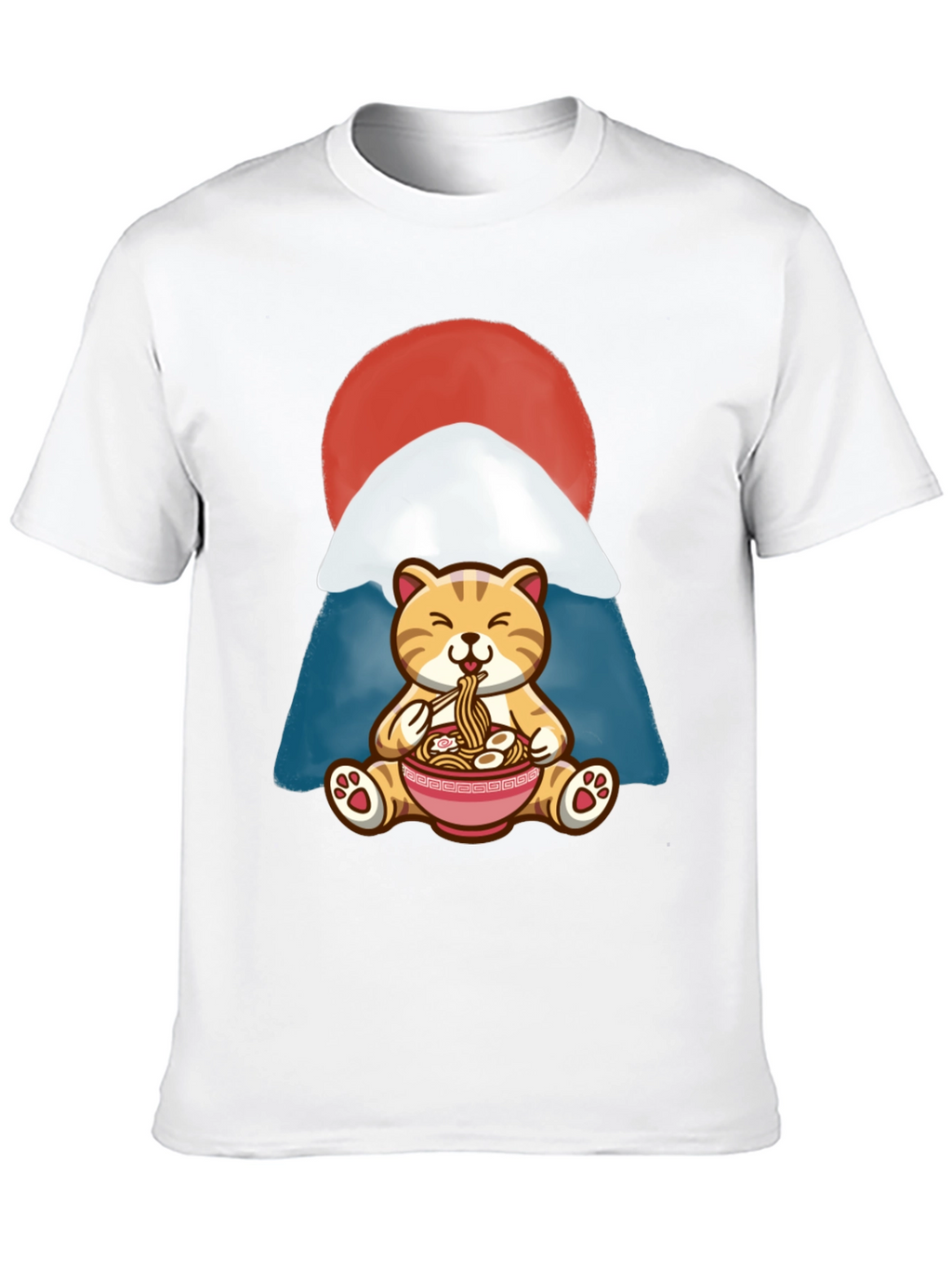 Cute Cat Ramen Bowl T-Shirt