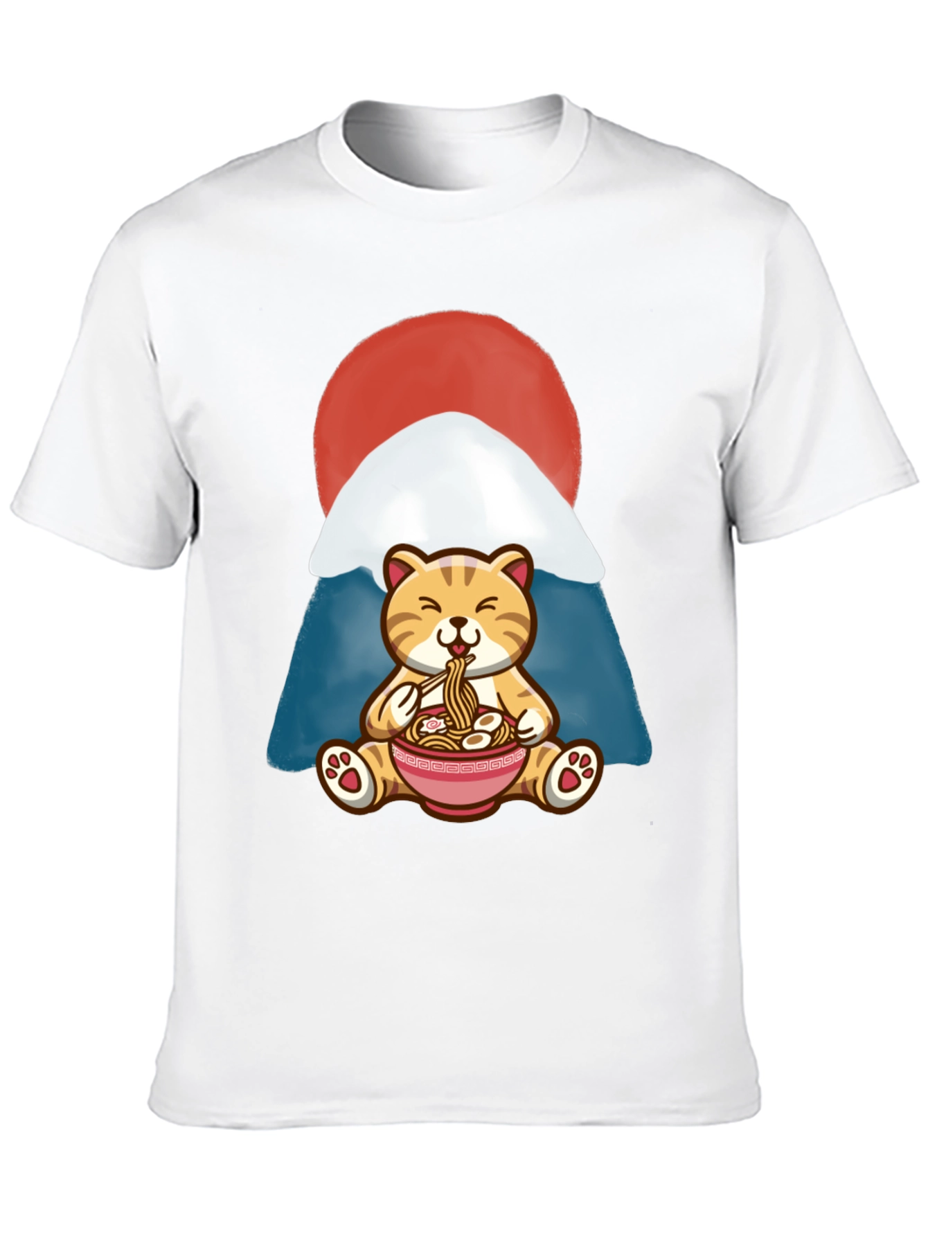 Cute Cat Ramen Bowl T-Shirt