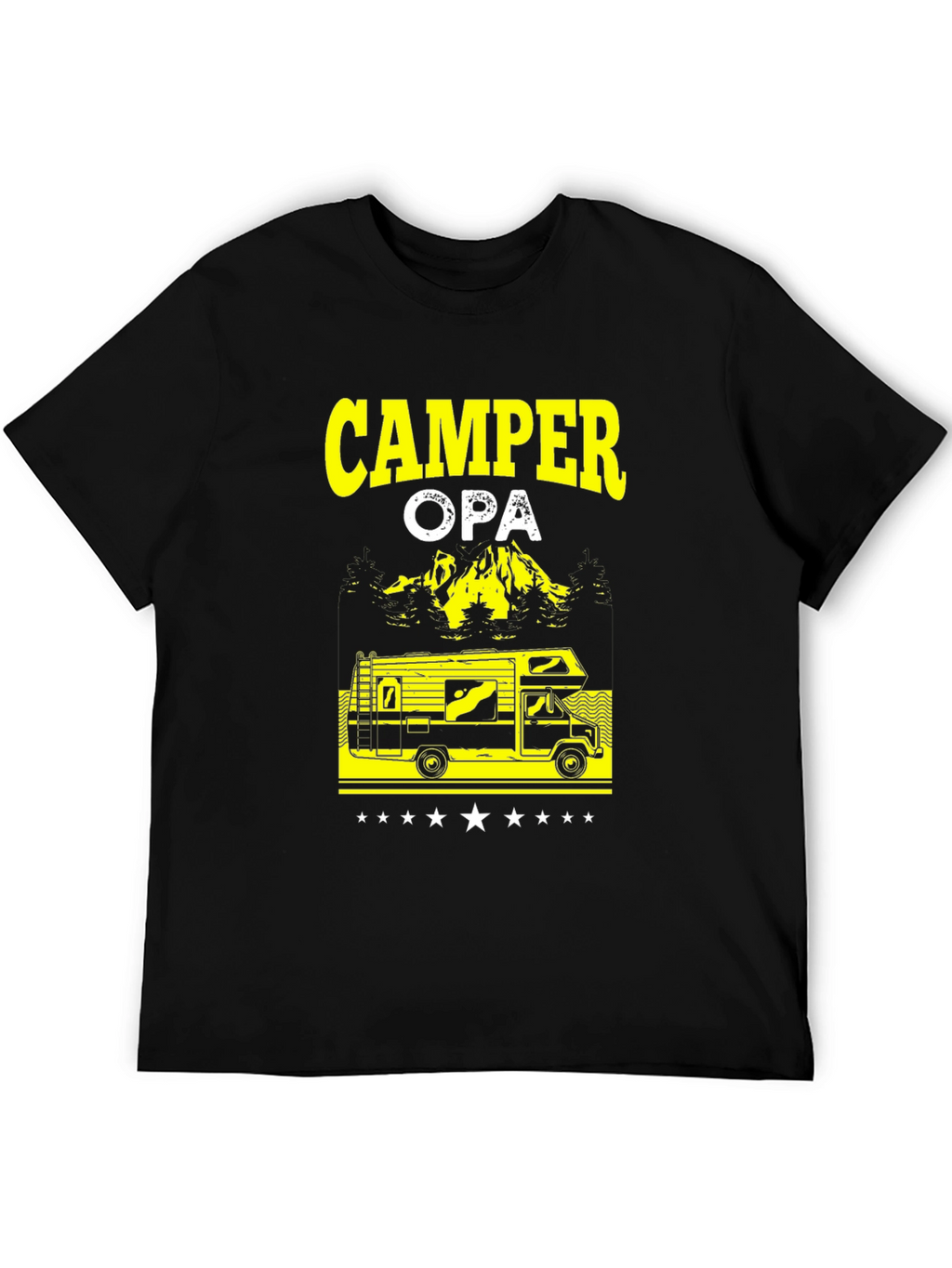 Camper Opa Black T-Shirt - RV Camping Grandfather Gift