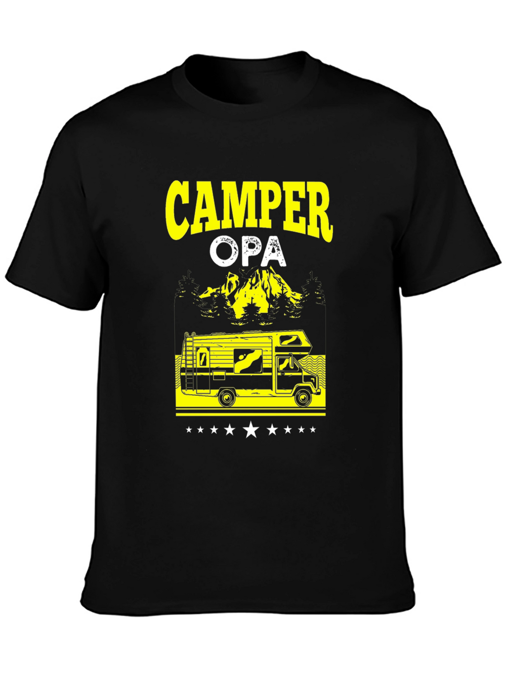 Camper Opa Black T-Shirt - RV Camping Grandfather Gift
