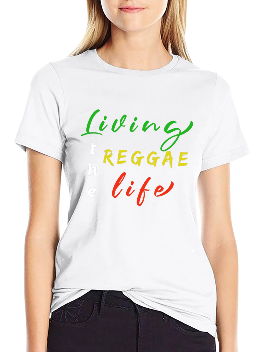 Reggae Life T-Shirt - Black Cotton Blend Graphic Tee